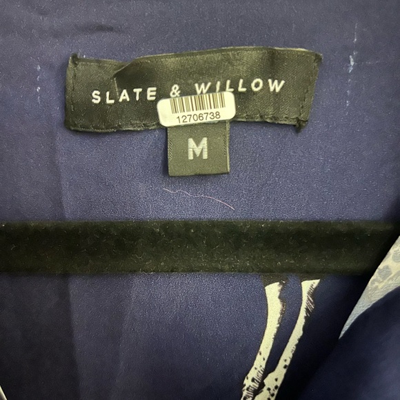 Smith & Willow Deep navy/purple, giraffe print, size medium. Playful, awesome. - Picture 3 of 7